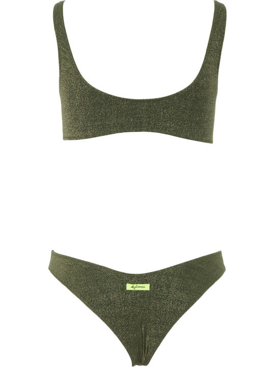 Giveness Set Bikini Brazil Verde Green Ifgbw