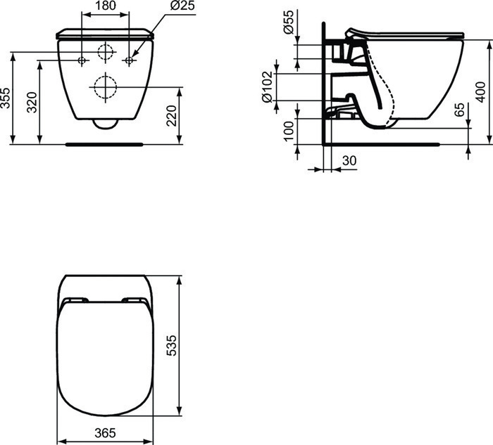 Ideal Standard Tesi Ii T Slim Soft Close