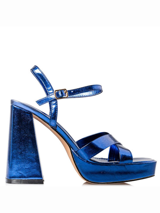 Envie Shoes Γυναικεία Πέδιλα σε Μπλε Χρώμα