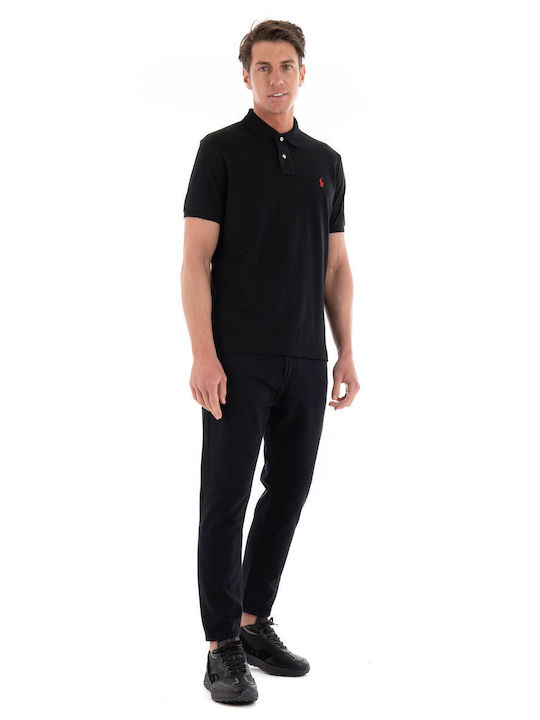 Ralph Lauren Custom Ανδρική Μπλούζα Κοντομάνικη Μαύρη