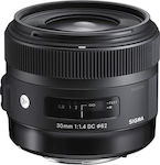 Sigma Crop Φωτογραφικός Φακός 30mm f/1.4 DC HSM Σταθερός για Nikon F Mount Μαύρος
