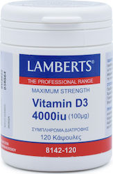 Lamberts Vitamin D3 4000IU 120 Κάψουλες
