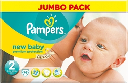 Pampers New Baby Jumbo Pack No 2 (3-6kg) 74τμχ