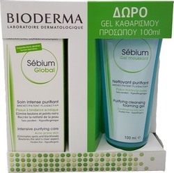 Bioderma Set Sebium Global Κρέμα & Gel Καθαρισμού