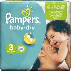 Pampers Baby Dry No 3 (4-9Kg) 30τμχ