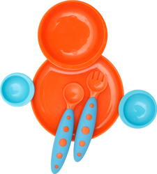 Boon Σετ Φαγητού Groovy + Modware Orange/Blue