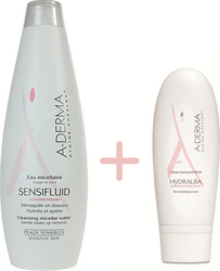 A-Derma Set Hydralba Κρέμα Rich & Sensifluid Υγρό Καθαρισμού