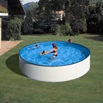 Gre Steel Wall White Pool Round 450x90cm