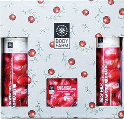 Bodyfarm Set Pomegranate Κρέμα Σώματος, Αφρόλουτρο & Scrub