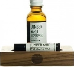 Beardbrand White Line Minimalist's Kit Lumber Yard Beard Oil 30ml & Mustache Wax 4.25gr