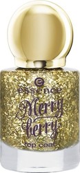 Essence Merry Berry Top Coat 01 I Love My Golden Pumps