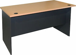 Επαγγελματικό Γραφείο Abelina 150x75x75εκ. Γκρι / Φυσικό