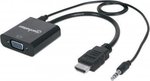 Manhattan 3.5mm,HDMI male - VGA male (151450)