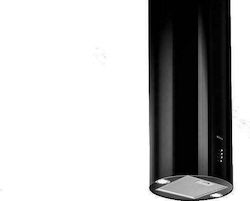 Elica Tube Pro Island BL Νησίδα 43cm Μαύρη