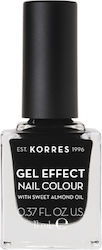 Korres Gel Effect Gloss Nail Polish Long Wearing 100 Black 11ml