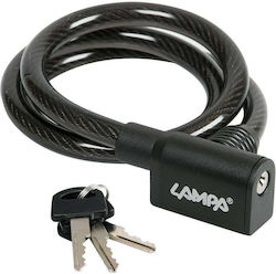 Lampa Bicycle Cable Lock with Key Black