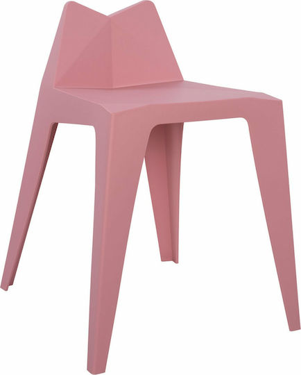 Barhocker aus Polypropylen Homer Rosa 36x44x61,5cm