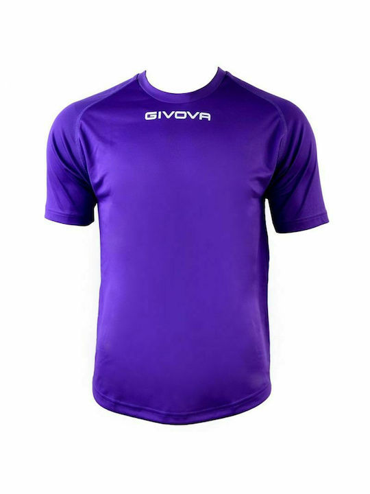 Givova One Ανδρικό Αθλητικό T-shirt Κοντομάνικο Μωβ