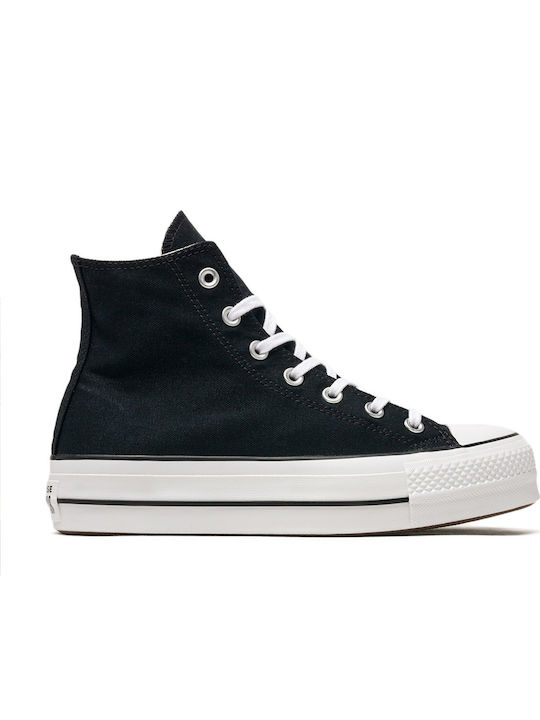 Converse Chuck Taylor All Star Lift High Top Flatforms Sneakers Black / White