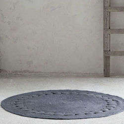 Nima Makrame Καλοκαιρινό Ψάθινο Φ150cm Dark Grey