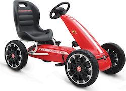 Abarth 500 Mega Kids Foot-to-Floor Go Kart One-Seater with Pedal Licensed Red