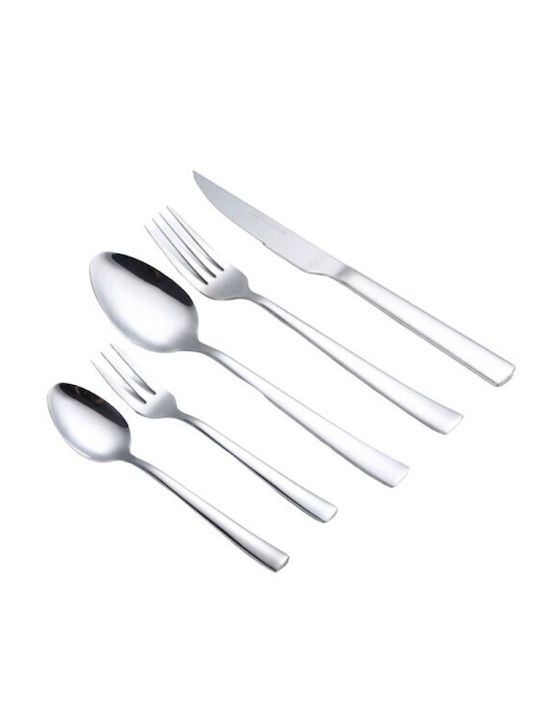 Dinox 30-Piece Silver Cutlery Set Porto