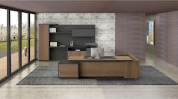 Γωνιακό Επαγγελματικό Γραφείο Proline 220x200x76εκ. Καφέ