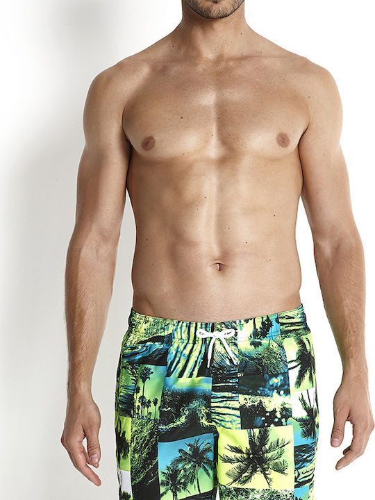 Speedo Printed Leisure 18" Men's Swimwear Printed Bermuda Green