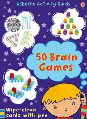 USΒORNE ACTIVITY CARDS 50 BRAIN GAMES WIPE-CLEAN CARDS WITH PEN