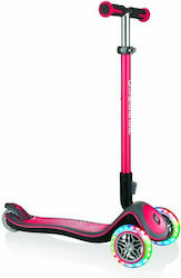 Globber Kids Scooter Foldable Elite Deluxe Lights 3-Wheel for 3+ Years Red