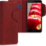 KW Kalibri Suede Book Dark Red (Xperia XZ2 Compact)