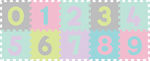 Babyono Foam Puzzle Pastel Numbers 10τμχ