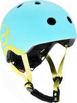 Scoot & Ride Παιδικό Κράνος για Ποδήλατο & Πατίνι Μπλε με Ενσωματωμένο Φωτάκι LED