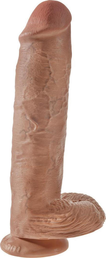 King Cock Ρεαλιστικό Dildo με Όρχεις και Βεντούζα Light 28cm PD5510 22
