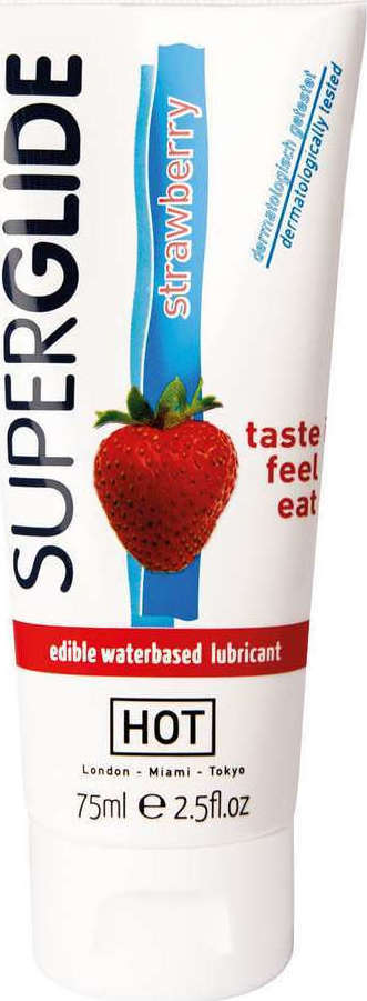 Hot Superglide Edible Water Based Lubricant Gel Strawberry Ml Skroutz Gr