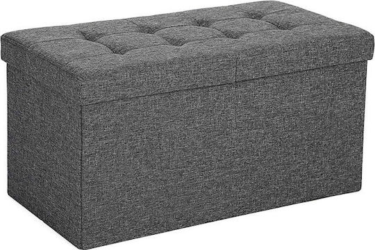 Bench Stool With Storage Space Gray 76x38x38cm
