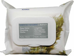 Korres Olympus Tea Deep Detox Cleansing Τσάϊ του Ολύμπου Μαντηλάκια Ντεμακιγιάζ 30τμχ