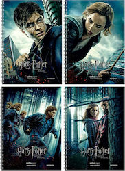 Harry Potter Σπιράλ Τετράδιο Ριγέ Α4 90 Φύλλων Harry Potter (Διάφορα Σχέδια/Χρώματα)