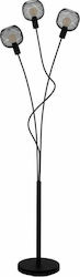 Eglo Wrington 1 Vintage Floor Lamp H149.5cm. Black