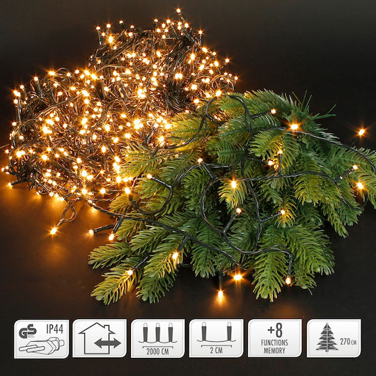 1000 Λαμπάκια LED 20μ. Θερμό Λευκό σε Σειρά