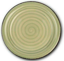 Nava Lines Oil Green Πιάτο Ρηχό Κεραμικό Oil Green με Διάμετρο 27cm