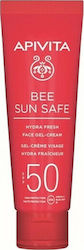 Apivita Bee Sun Safe Hydra Impermeabil Αντηλιακό Gel Față SPF50 50ml