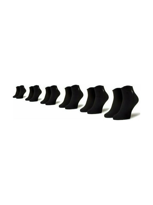 Ralph Lauren Unisex Plain Socks Black 6 Pack