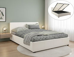 Norse Extra-dublu cu Spațiu de Stocare pentru Saltea 160x200cm Alb