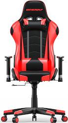 Oneray D0917 Artificial Leather Gaming Chair with Adjustable Arms Red