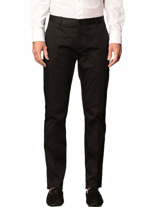Emporio Armani Ανδρικό Παντελόνι Κοστουμιού σε Loose Εφαρμογή Μαύρο