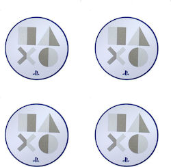 Paladone Round Metallic White Coasters Playstation 5 4pcs
