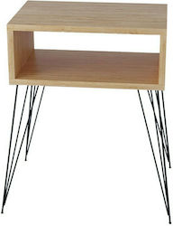 Naida Ξύλινο Φυσικό Μαύρο 45x30x59cm