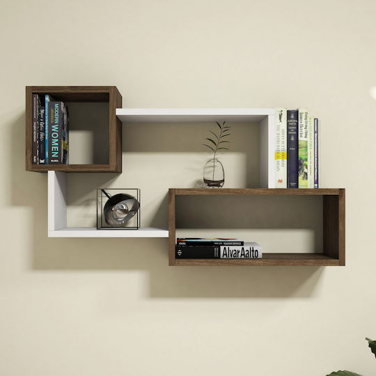 Shelf Wall Tanner 90.6x20x51cm White / Walnut