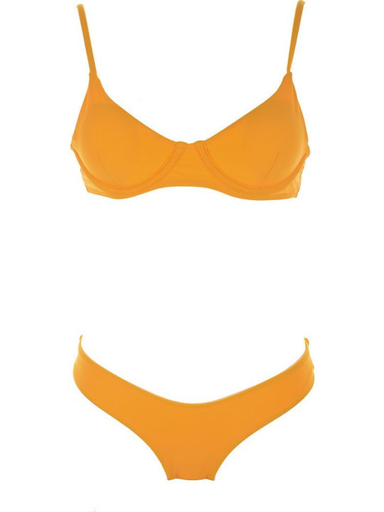 Famous Shoes 31013 Set Bikini Μπουστάκι Κίτρινο Skroutz gr